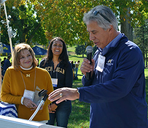 Don and Claire Eaton receiving an award