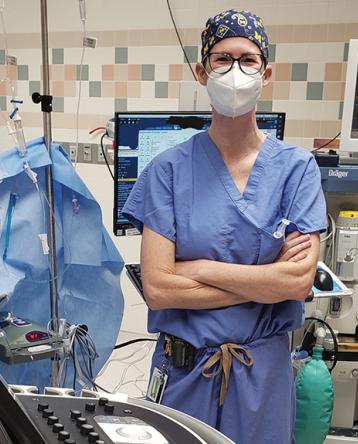 Darlene Recker standing in an operating room