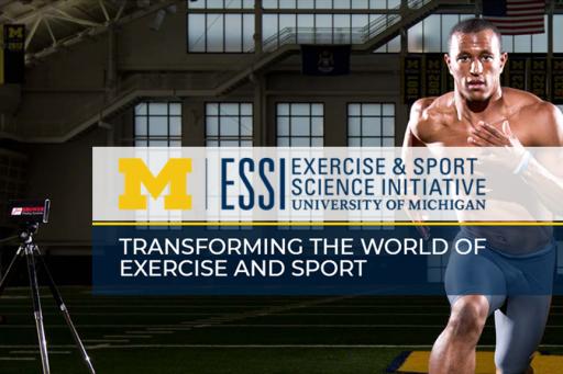 University of Michigan Exercise &amp; Sport Science Initiative (ESSI) - Transforming the World of Exercise &amp; Sport [photo of a U-M athlete running towards the camera]